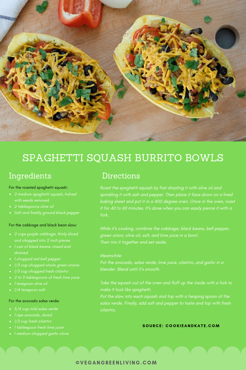 spaghetti squash burrito bowls