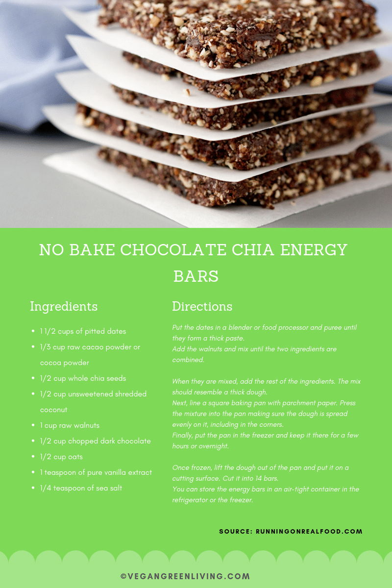 no bake chocolate chia energy bars